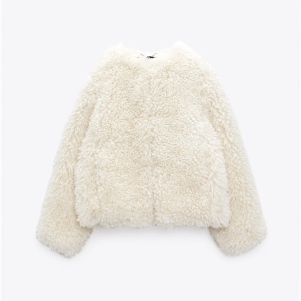 NWT zara limited edition faux fur jacket